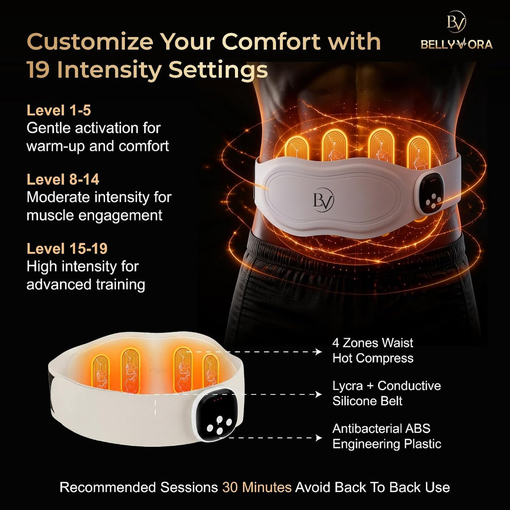 Bellyvora Smart EMS Tummy Pulse Massager Device