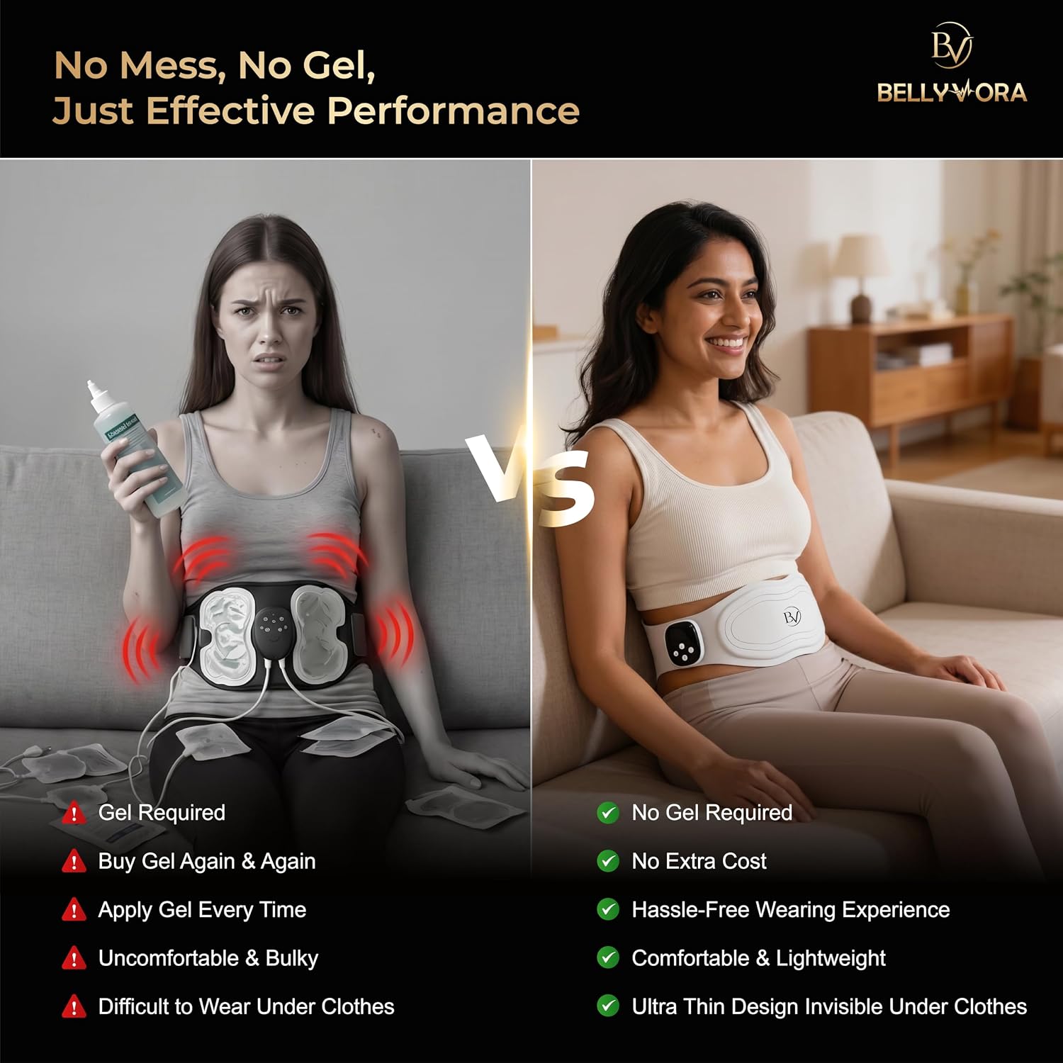 Bellyvora Smart EMS Tummy Pulse Massager Device